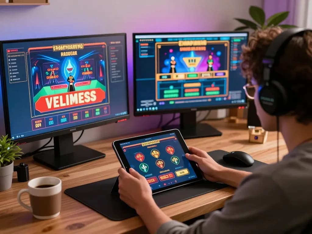 Engage with ok365 while analyzing strategies in a modern gaming setup at home.