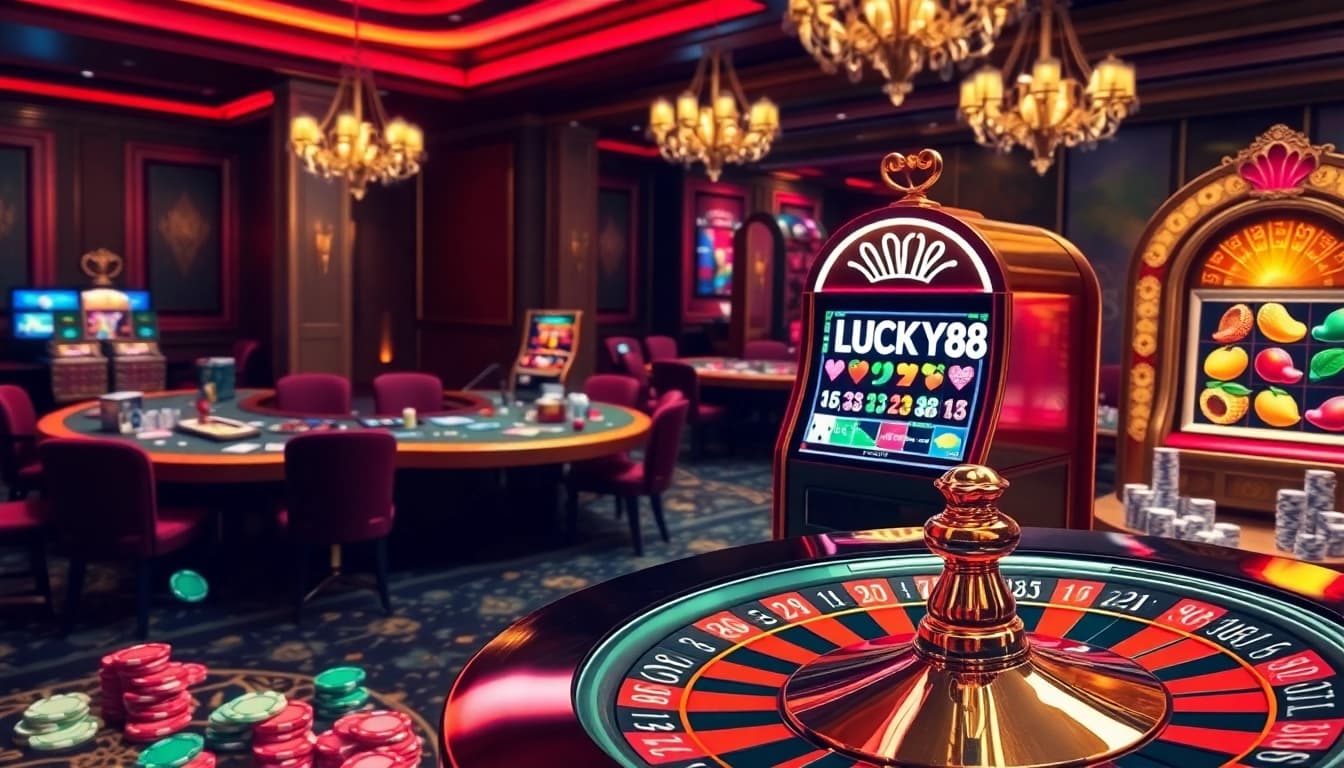 Join the excitement at LUCKY88 with captivating roulette gameplay and vibrant casino ambiance.