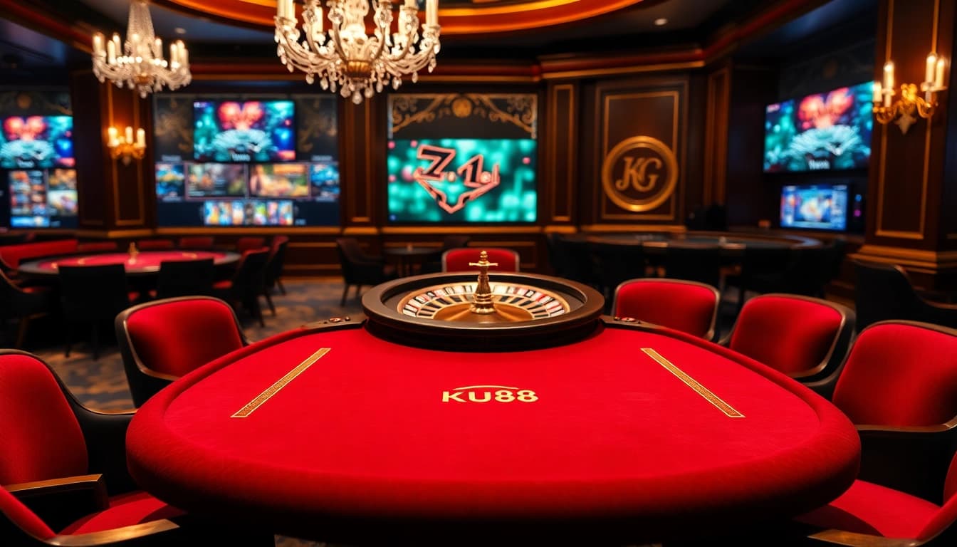 Enjoy thrilling gameplay at Ku88 with an elegant casino ambiance and vibrant gaming elements.