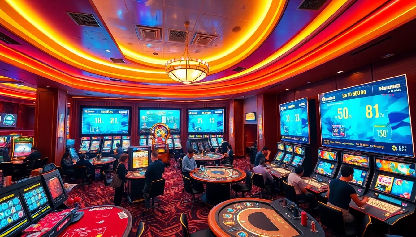 Engaging online gaming scene at new88go.com showcasing Baccarat and Slot Games.