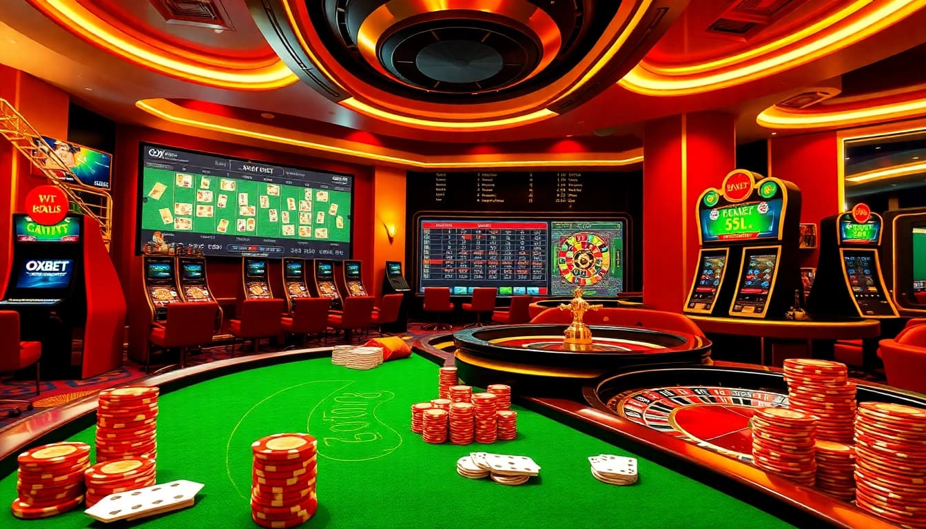 Experience the excitement of high-stakes gambling at OXBET's elite casino.