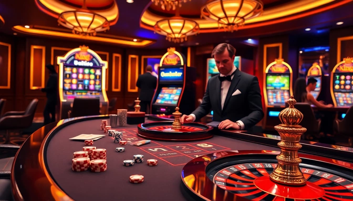 Experience the excitement of king 88 with luxurious casino elements and vibrant gaming action.