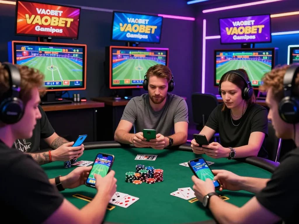 Players engaging with the VAOBET online gaming platform, showcasing vibrant betting excitement.