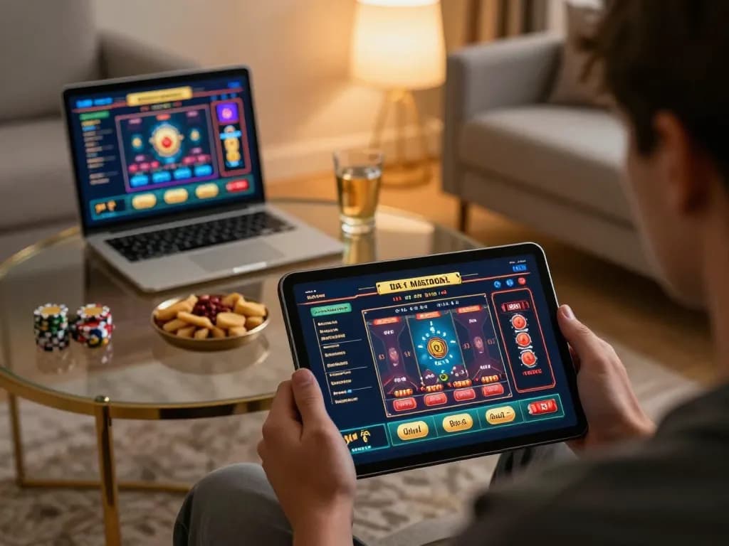 Engaging atmosphere of online gaming on 99WIN platform with a user intensely focused on betting strategies.