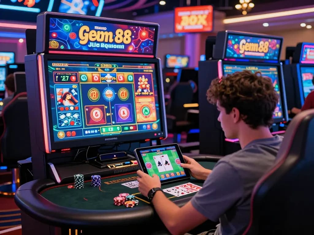 Engaging online gambling experience at gem88 with vibrant color schemes.