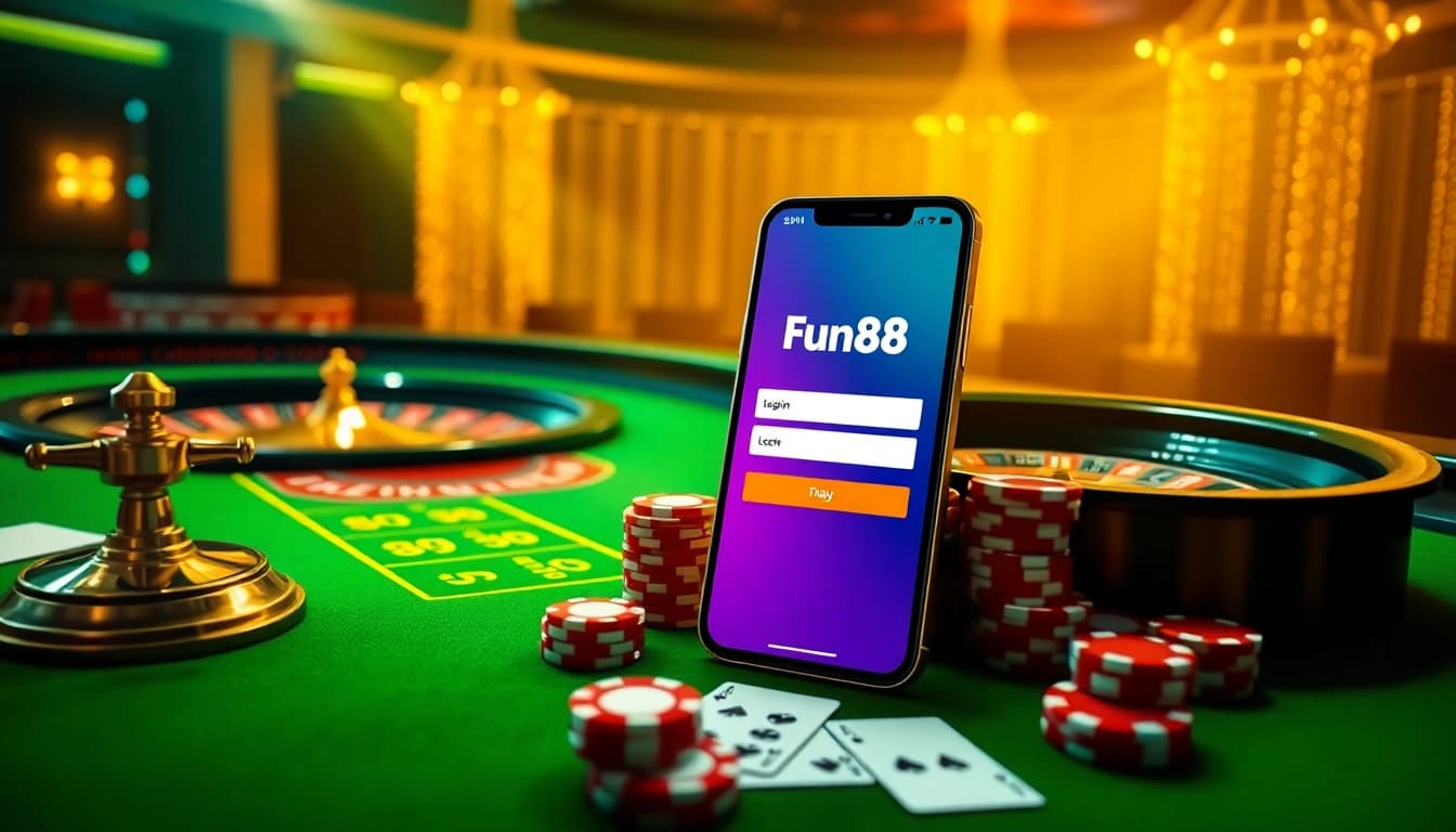 Engage with Fun88 com login on a vibrant online casino interface featuring captivating tables and lively atmosphere.