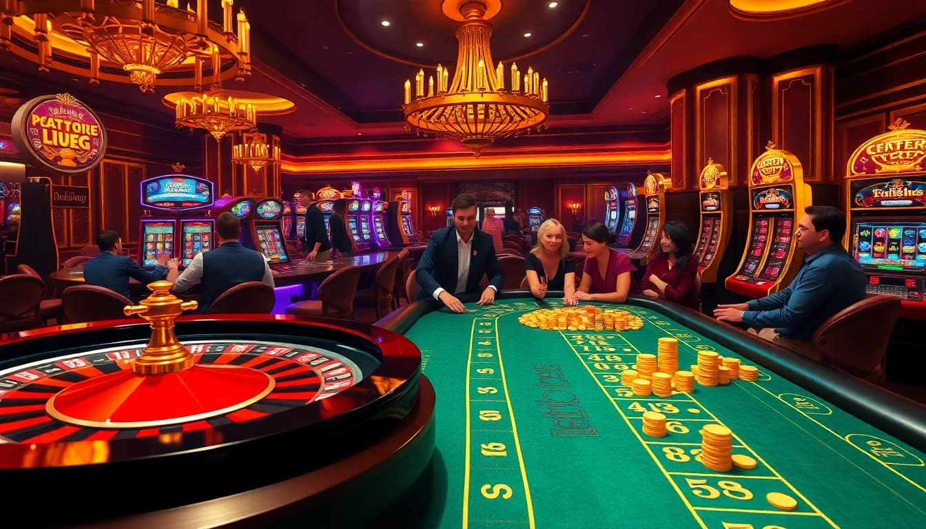 Competitive players enjoying a thrilling game at f8beta2.support, featuring poker and roulette.