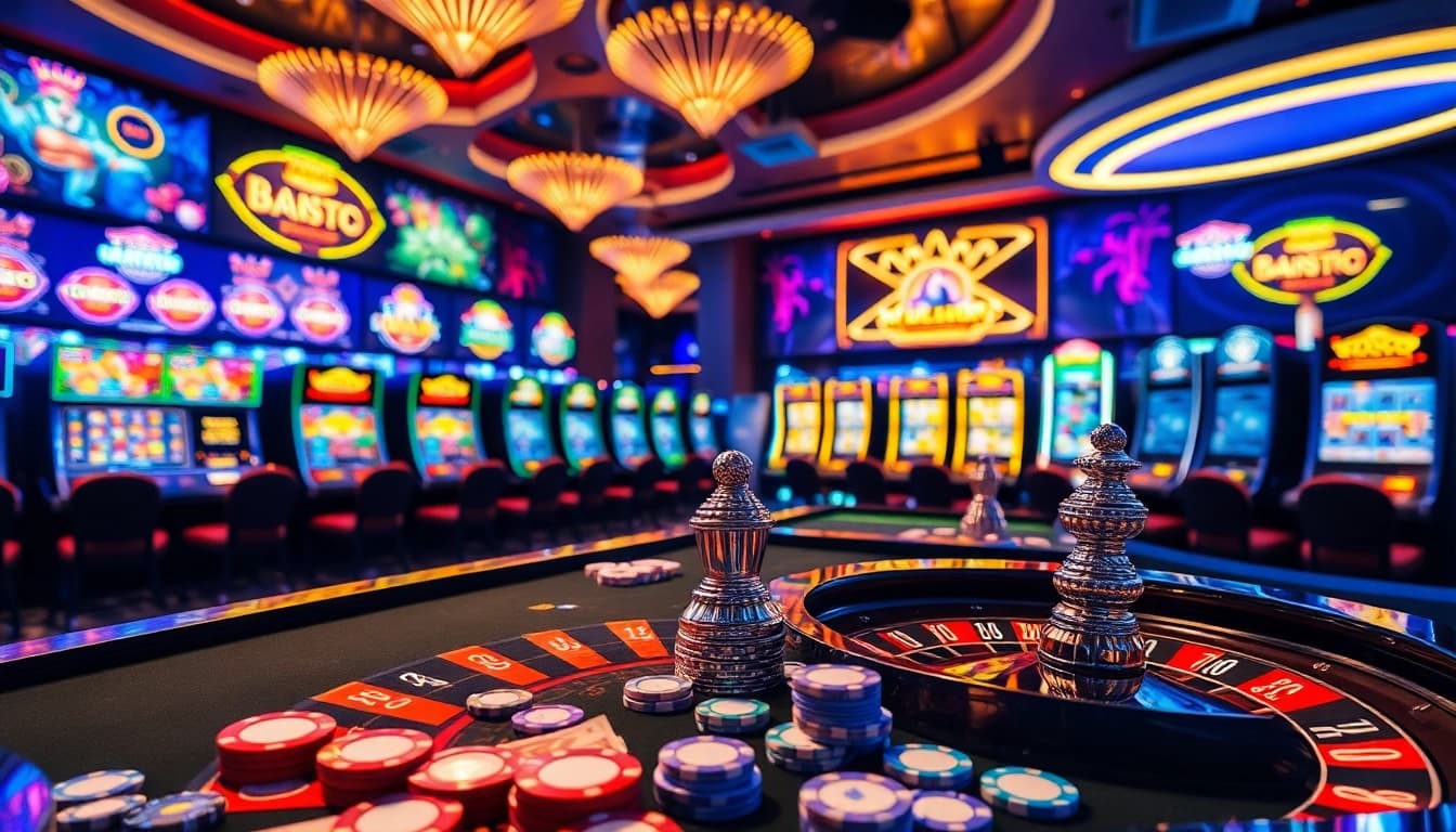 Experience thrilling gameplay at 789club with vibrant casino tables and colorful poker chips.