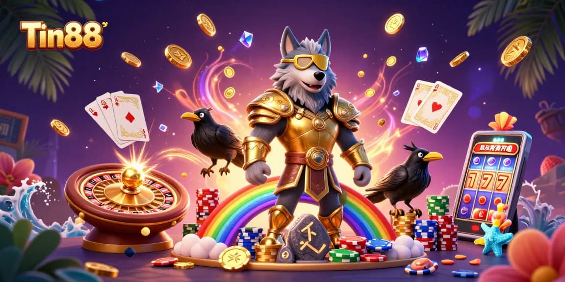 Experience Tin88's vibrant online casino world with exquisite Norse mythology characters.