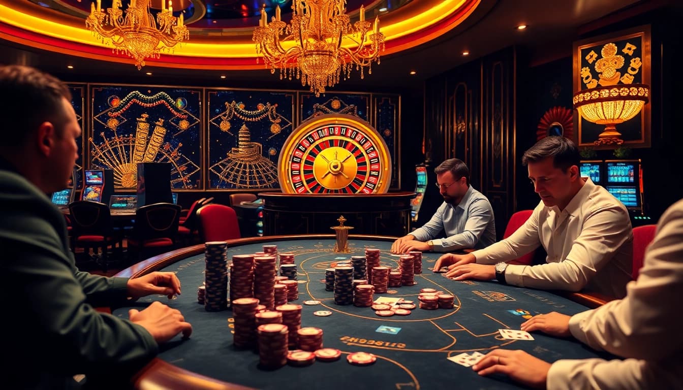 Experience high-stakes gaming action at https://luongson171.tv/ with our glamorous casino table setup.