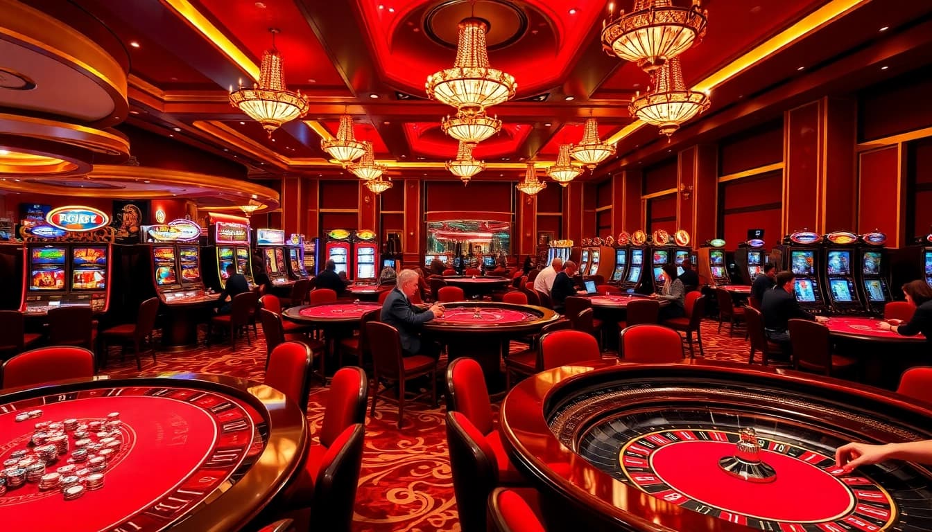 Engaged players enjoying the thrilling atmosphere of ku88's casino experience.