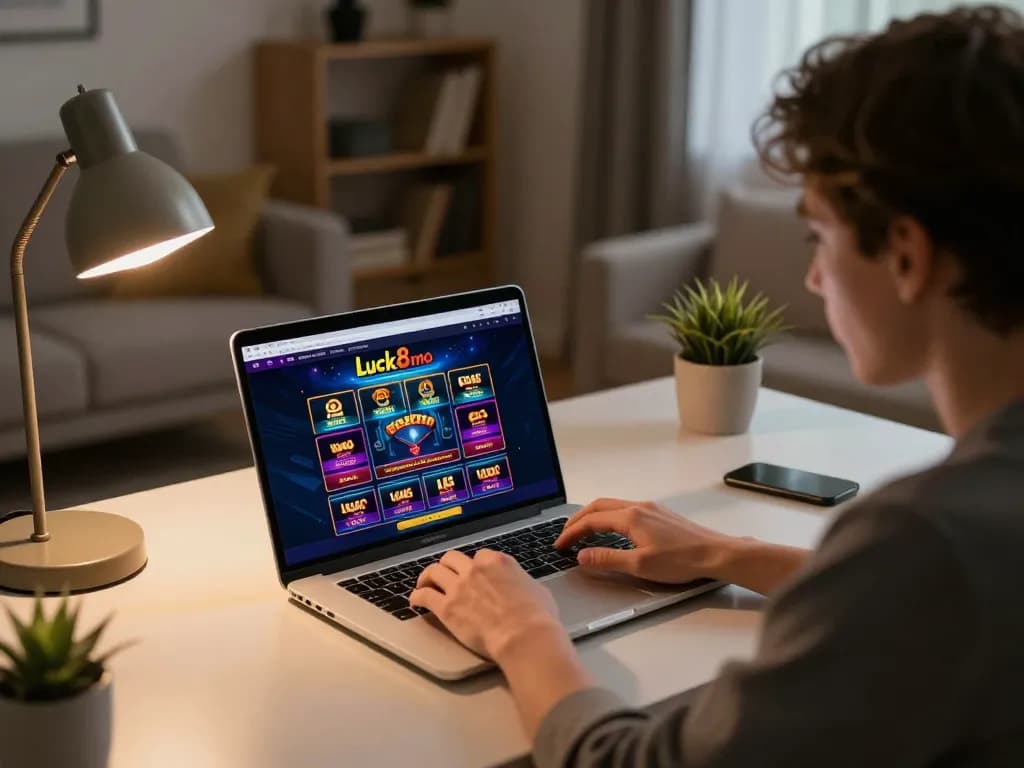 Engaging with luck8 casino's online platform for an optimized gambling experience at home.