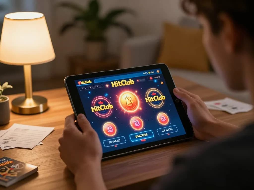Engaging gameplay at Hitclub, showcasing an immersive online casino experience on a tablet.
