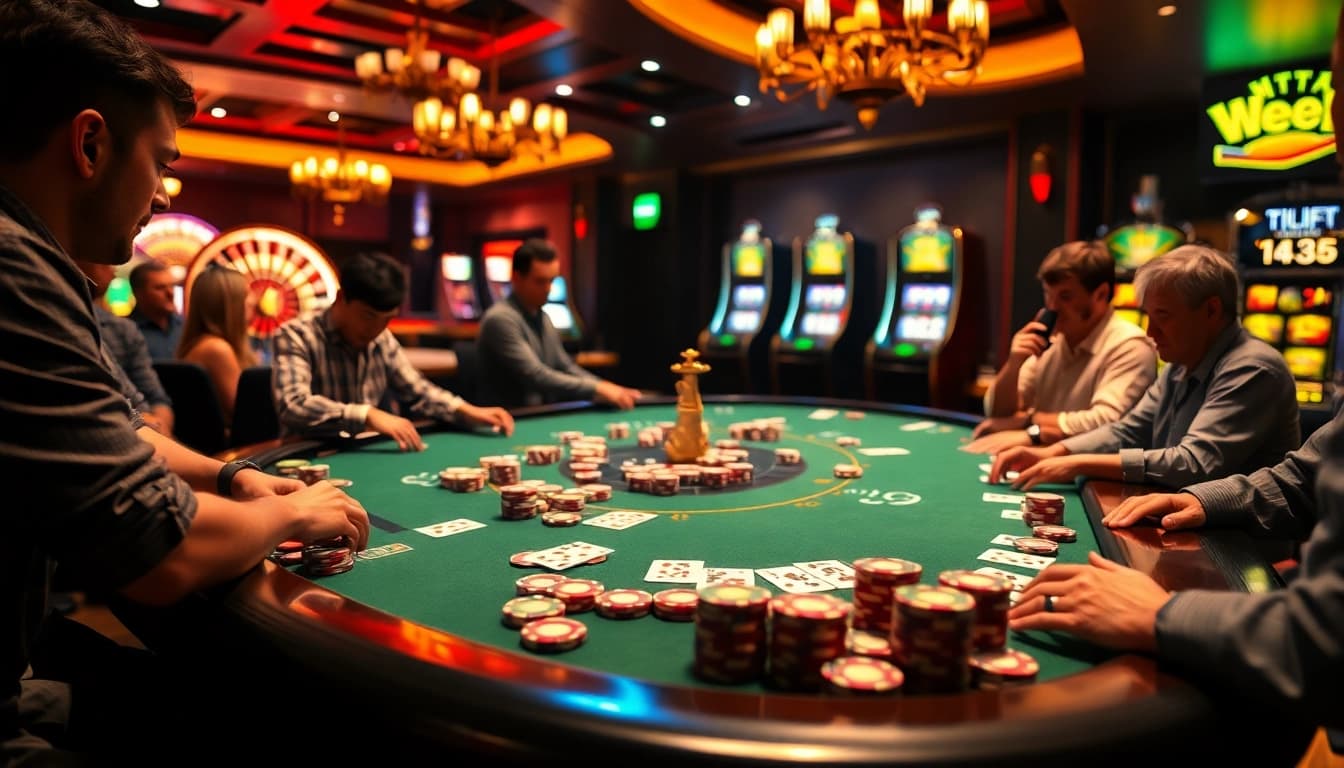 Experience the thrill at KK55 casino with vibrant poker games and luxurious atmosphere.