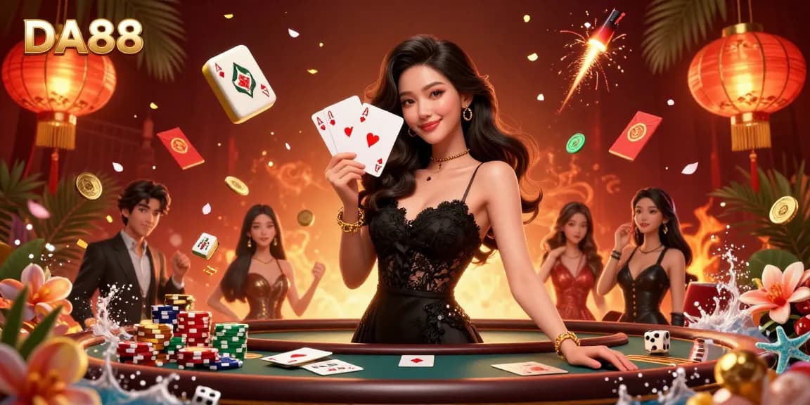 Experience thrilling games at DA88, where elegant gameplay meets stunning visuals in a luxurious casino setting.