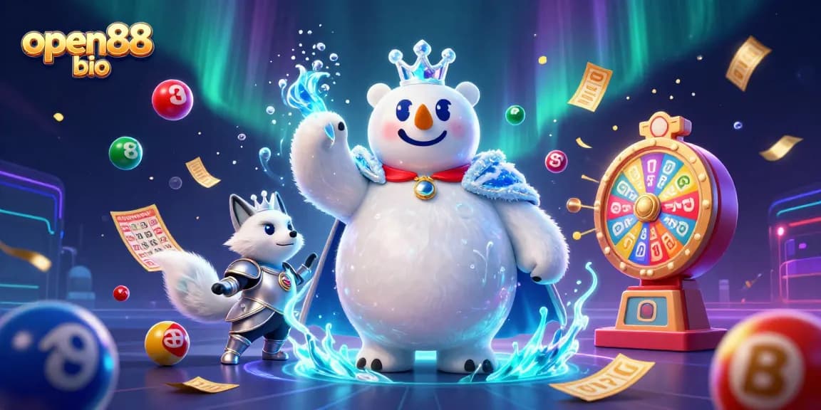 Experience thrilling games at open88 bio with a vibrant dynamic scene filled with lottery elements.