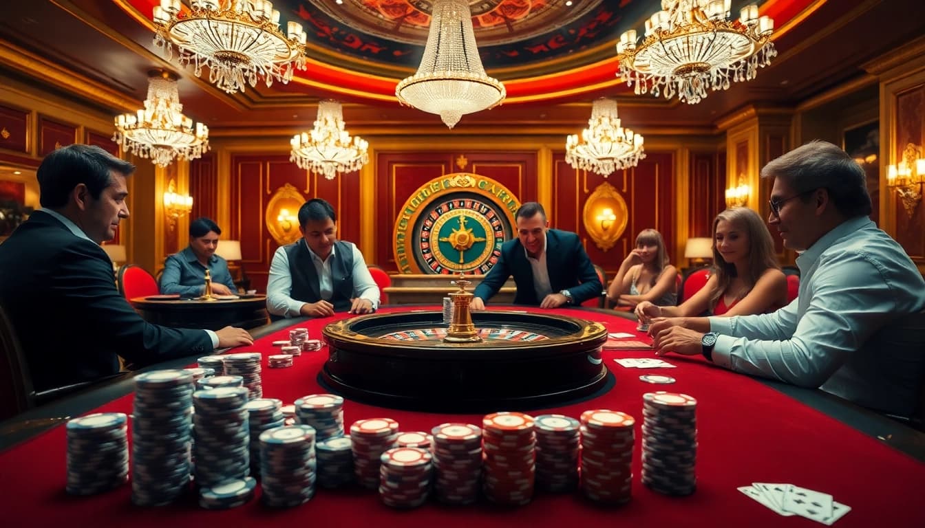 Get ready to play at Hitclub tải game with excitement at a vibrant high-stakes poker table.