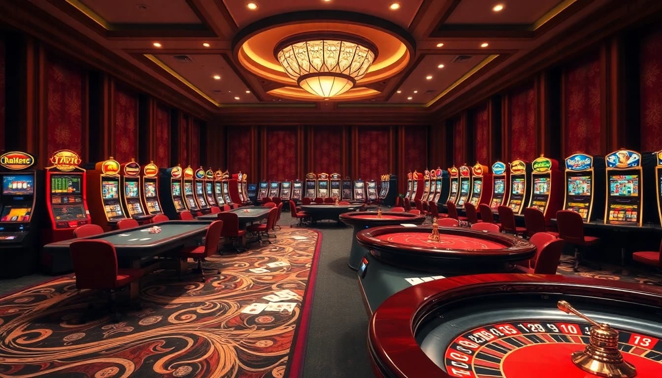 Experience pg88's thrilling casino atmosphere with poker chips and roulette wheels.
