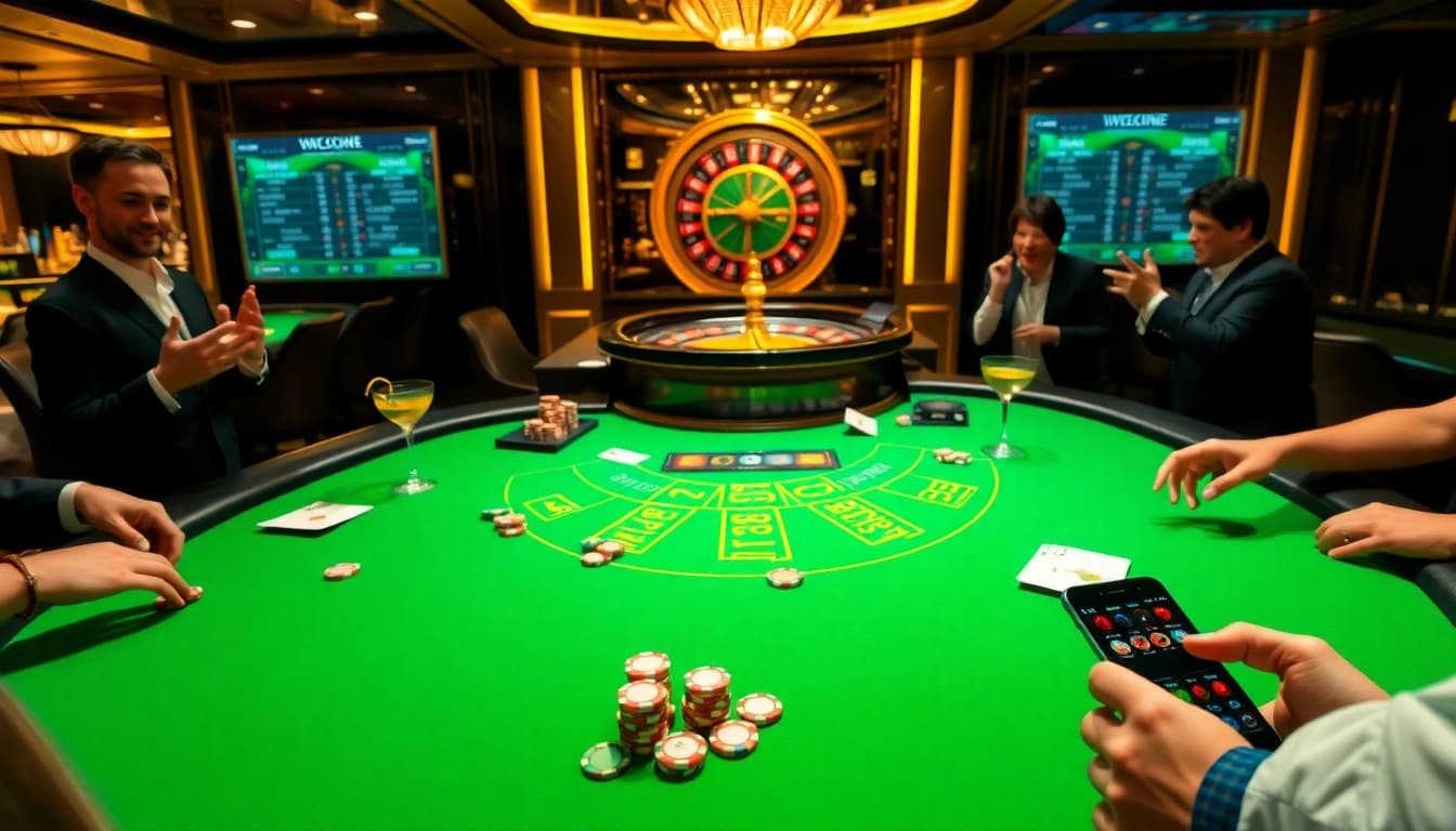 Experience the excitement of kèo nhà cái 5 at a vibrant casino table with real gamblers.