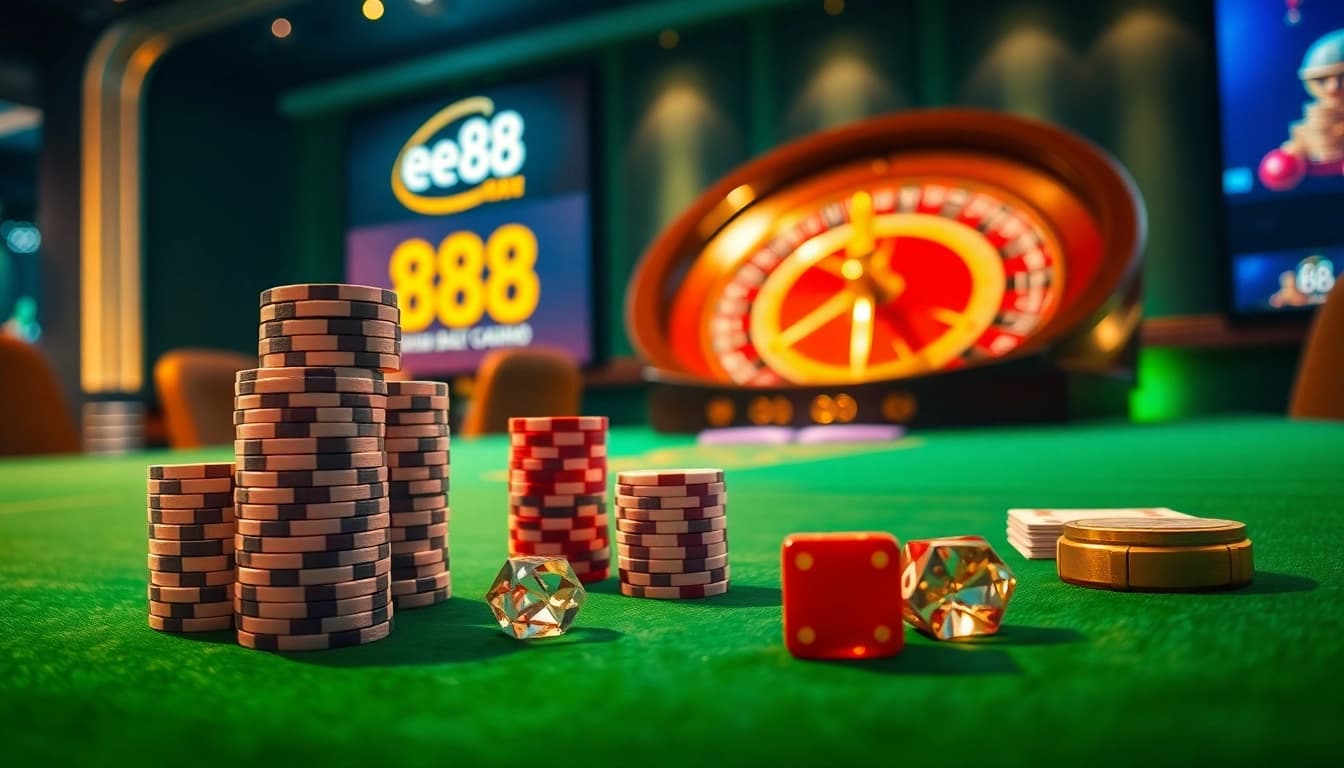 Experience thrilling gameplay at ee 88 with vibrant casino elements and engaging atmosphere.