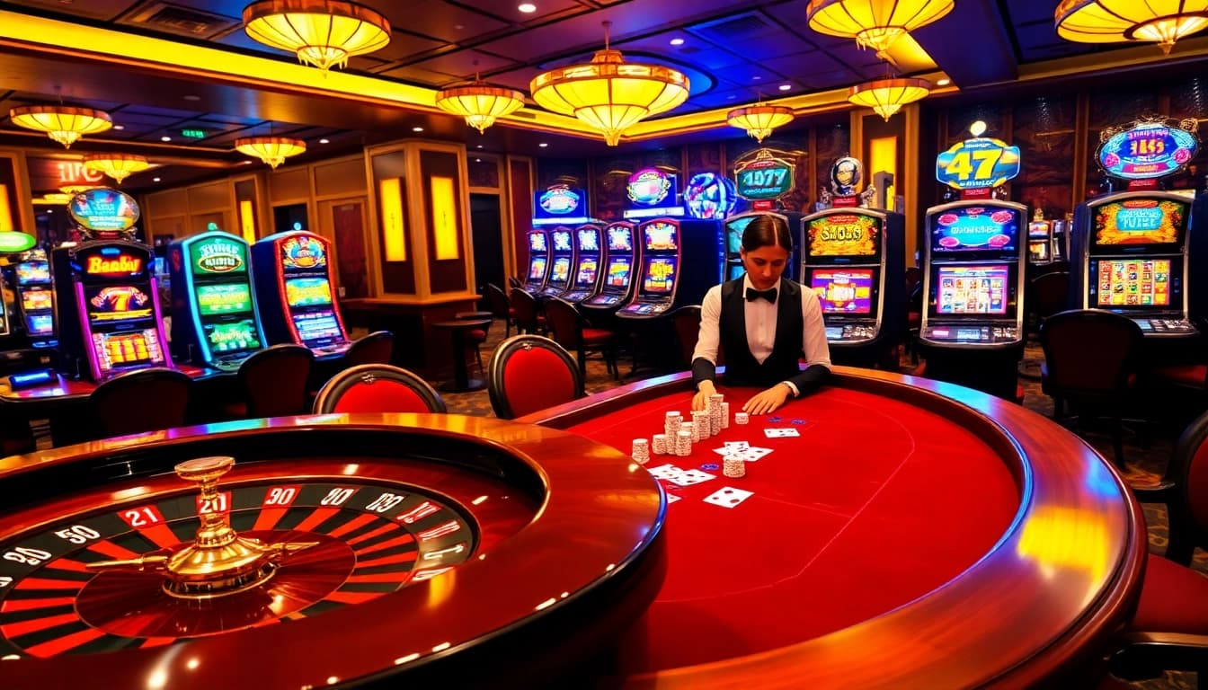 Experience thrilling gameplay at https://188v.today/ with a luxurious casino setting filled with excitement.