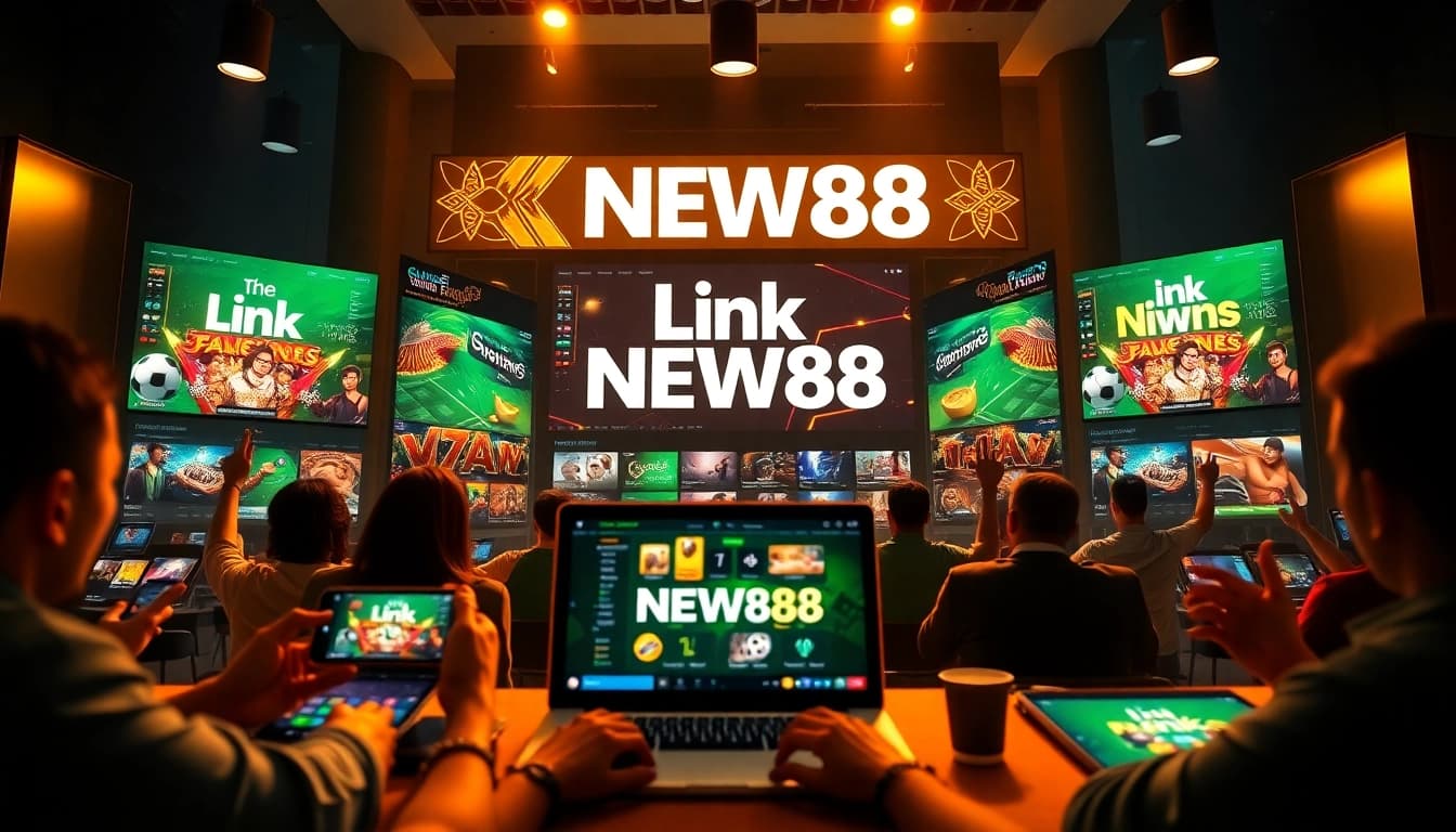 Discover thrilling online gaming opportunities with Link NEW88 in a vibrant interface.