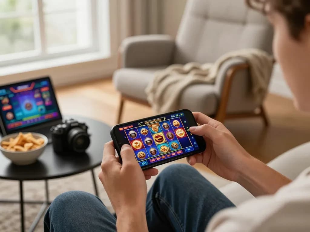 Player enjoys immersive gaming on the ww88aw mobile app, showcasing exciting slot game action.