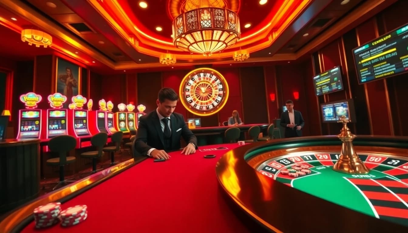 Experience the thrilling atmosphere of dom88.us.com with high-stakes poker and vibrant casino activities.