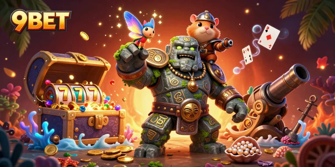 Experience thrilling gameplay and winning moments at 9BET with vibrant casino elements.