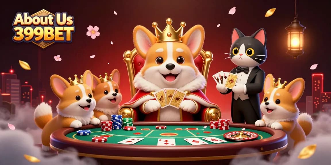 Join the fun at About Us 399BET, where a royal corgi reigns over thrilling poker games and excitement.