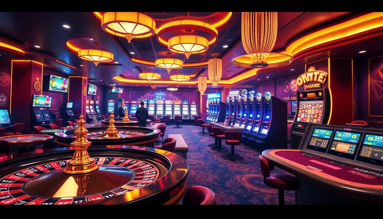 Experience the thrill of Trang Chủ OKATM with luxurious casino elements and online gaming excitement.