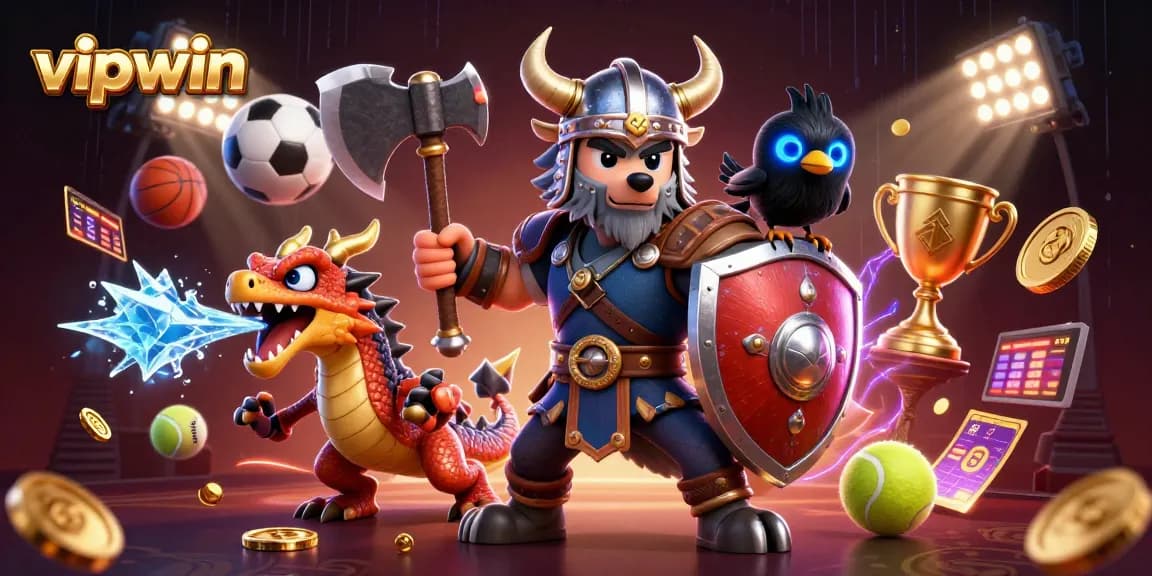 Experience thrilling bets and gameplay at vipwin with a vibrant 3D casino illustration.