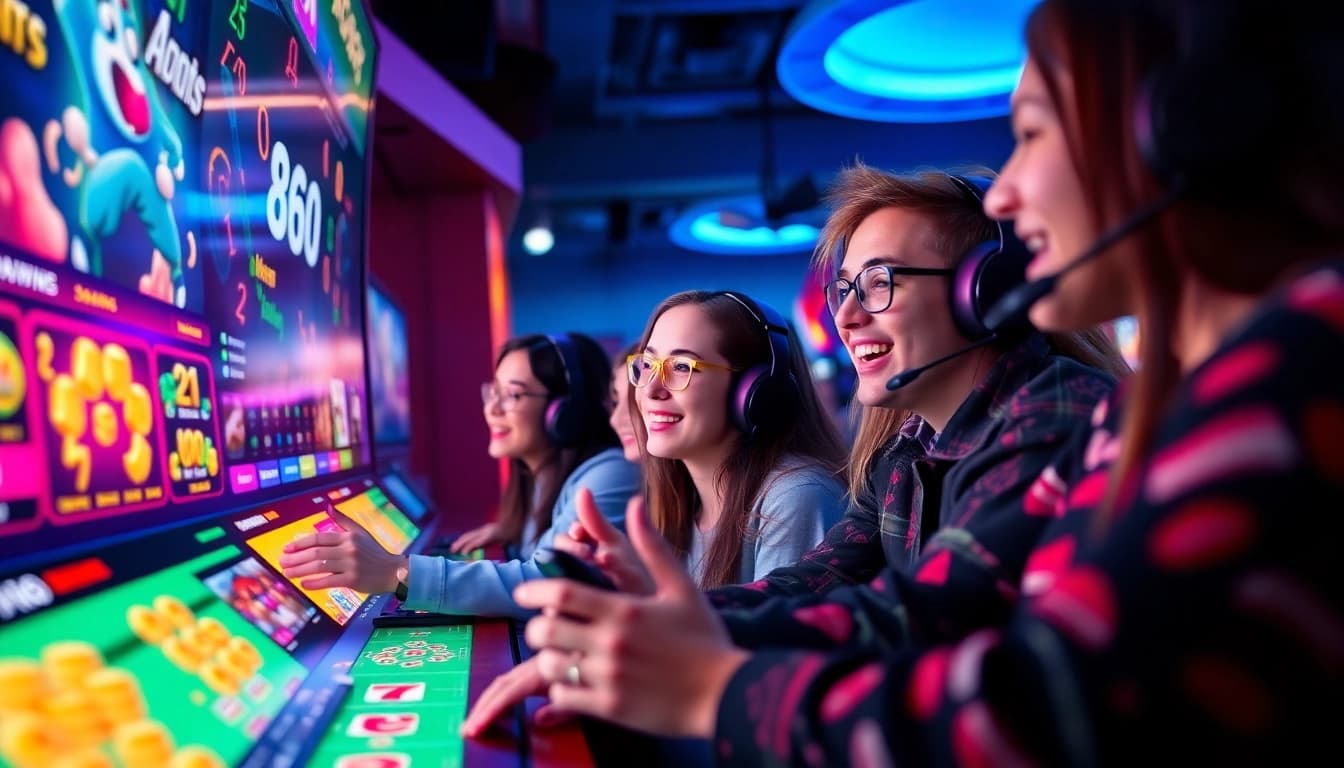 Hello88win.live showcases an engaging online gaming experience, vibrant graphics, and players enjoying various games.