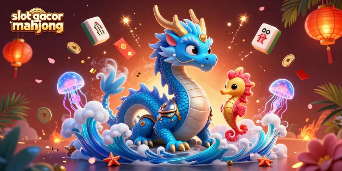 Experience the thrill of slot gacor mahjong with vibrant 3D characters and festive elements.