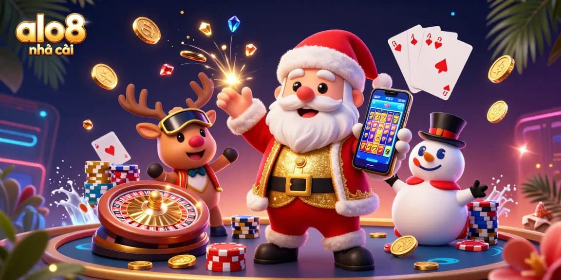 Players explore the thrilling world of alo8 nhà cái with Santa and friends featuring jackpot slots.