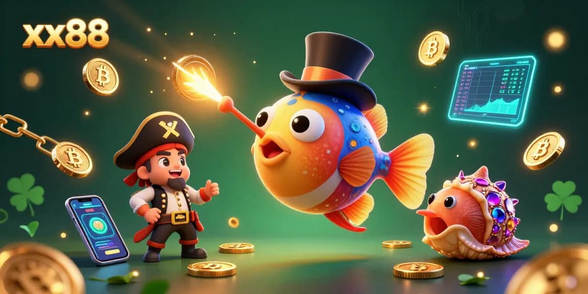 Play and win with xx88 in an immersive 3D casino adventure featuring vibrant characters and crypto elements.