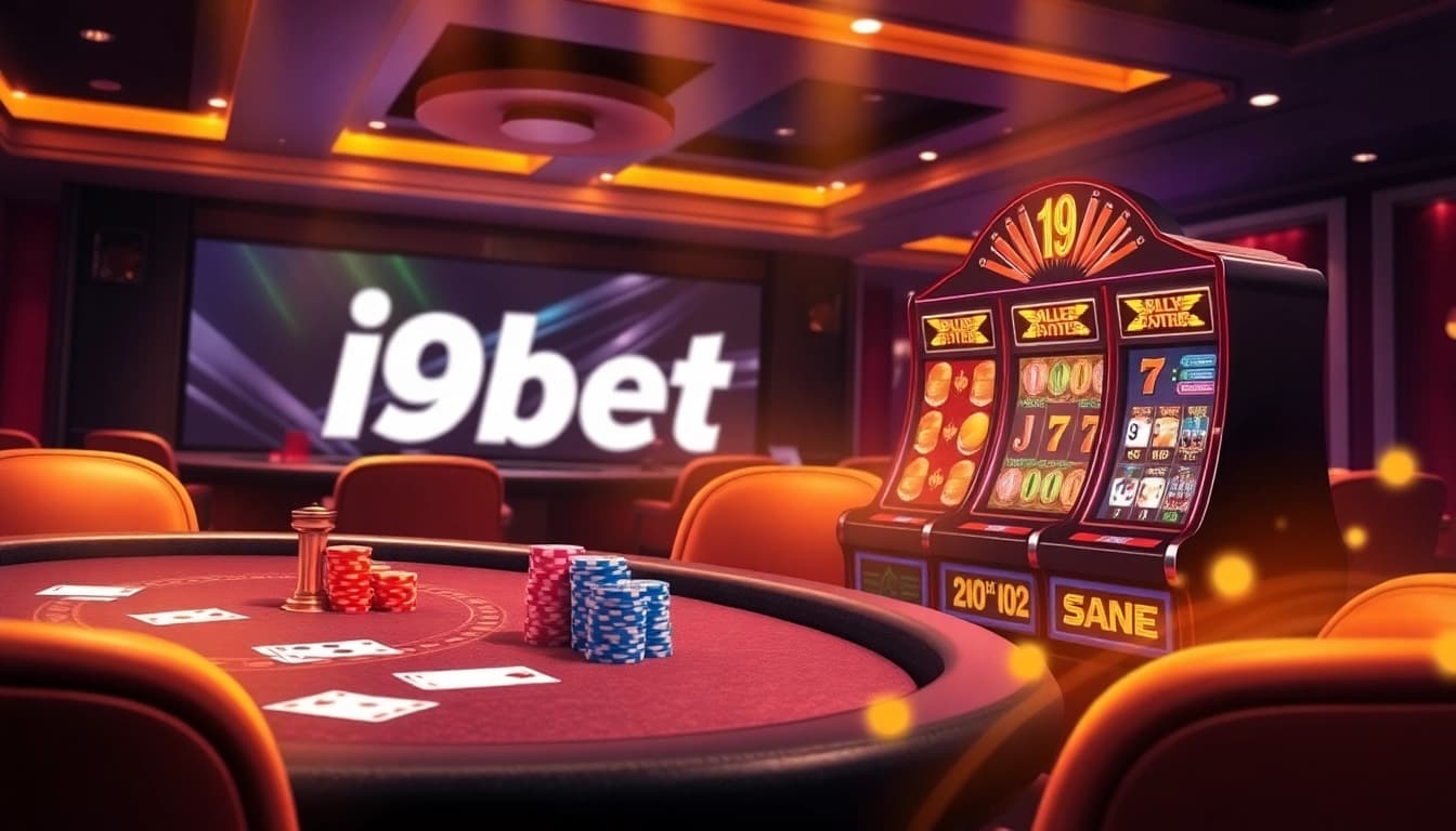 Join the excitement at i9bet with vibrant poker chips and cards on a stylish casino table.