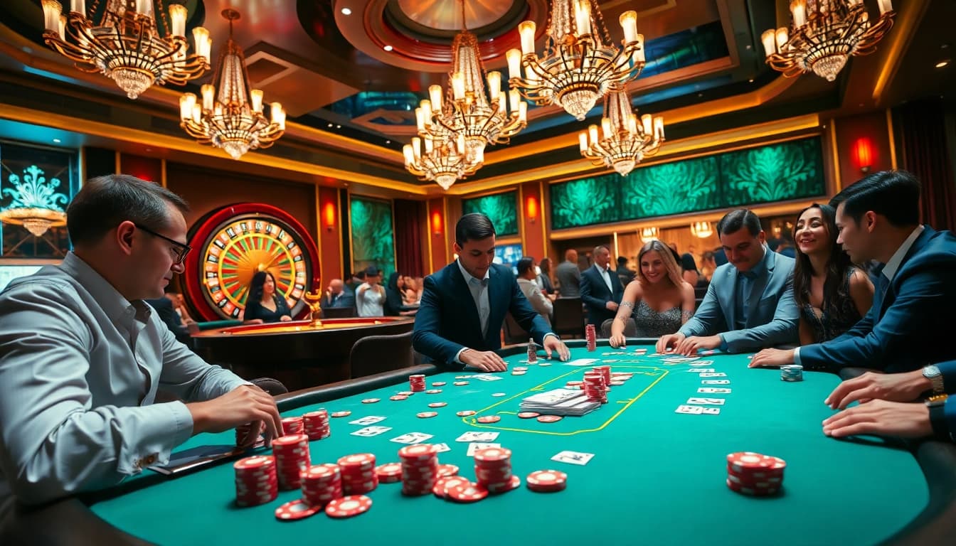 Experience the thrill of gambling at https://luongsontv60.com/, with poker chips, cards, and excitement in a luxurious setting.