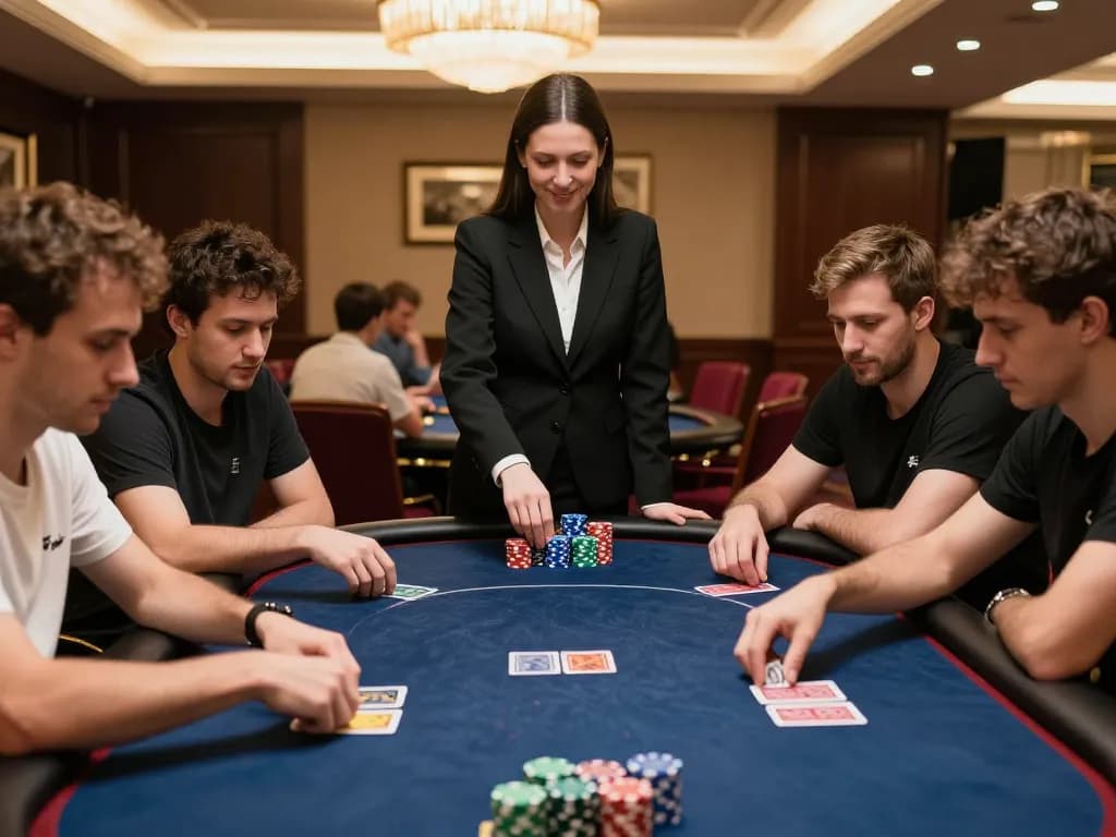 Engaging poker hand featuring players in focus as they strategize around the sc88 gaming table.