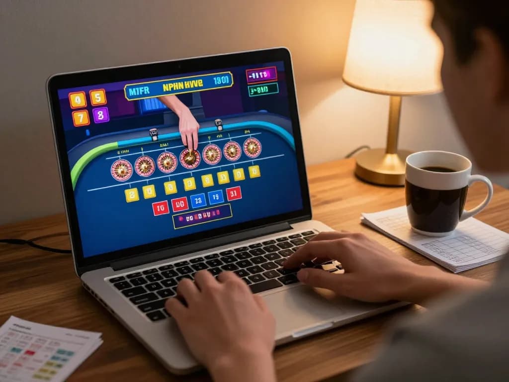 Playing roulette online at 789win, showcasing the excitement of virtual betting.