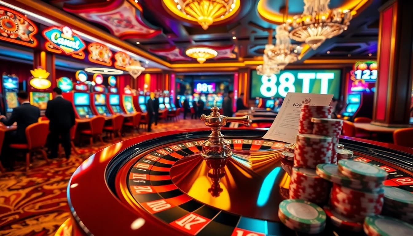 Feel the excitement at 88TT with a roulette wheel, vibrant slot machines, and luxury poker games.