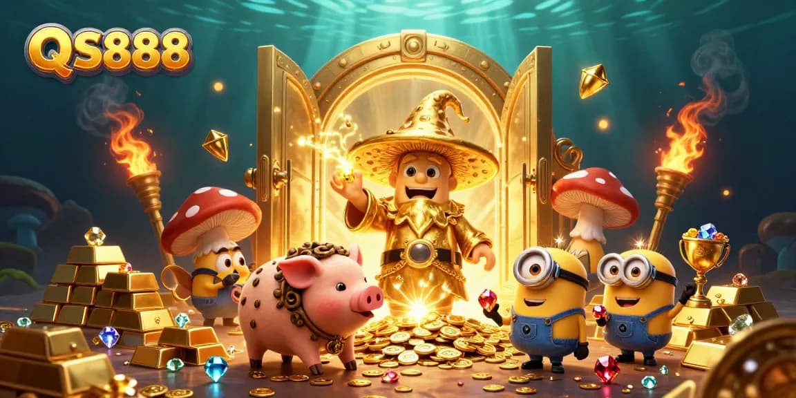 Engage with QS888 and explore an epic treasure trove filled with gold, gems, and magical creatures.