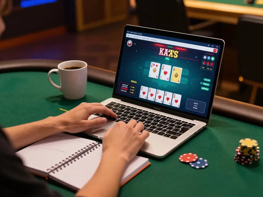 Engaged player using 789club for online poker, showcasing strategic gameplay in a cozy setting.