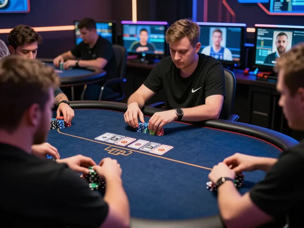 Online poker players strategizing their next move during an intense round at 89 bet.