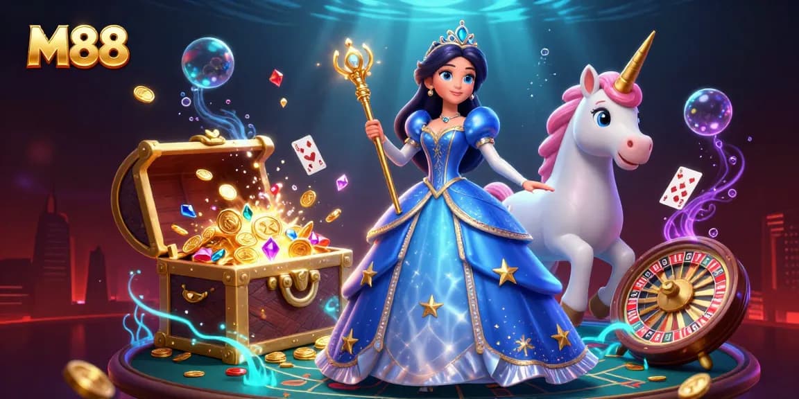 M88 offers thrilling online gambling experiences with a glamorous theme and sparkling treasures.