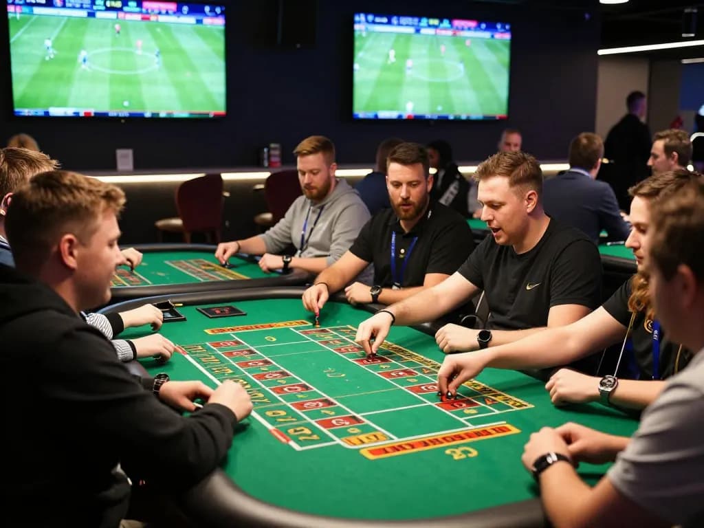 Socolive offers live sports betting excitement with enthusiastic players placing wagers in a vibrant atmosphere.