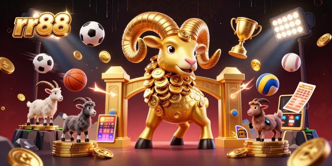 Betting with rr88 while enjoying a lively 3D casino scene with dynamic sports elements.