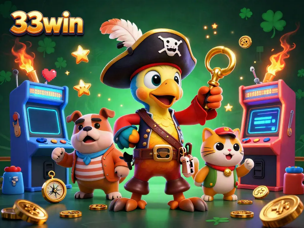 Experience thrilling wins at 33win with vibrant gaming characters in a dynamic casino adventure.
