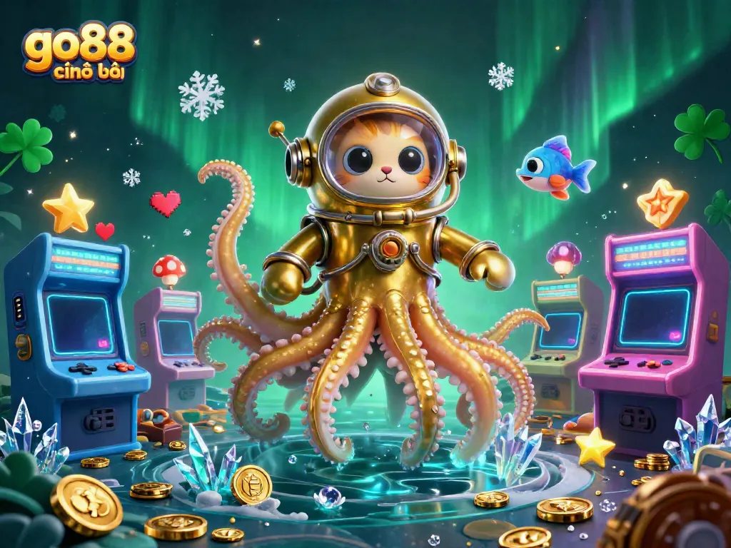 Engage with go88 chính thức and explore diverse online gaming adventures in a vibrant 3D illustration
