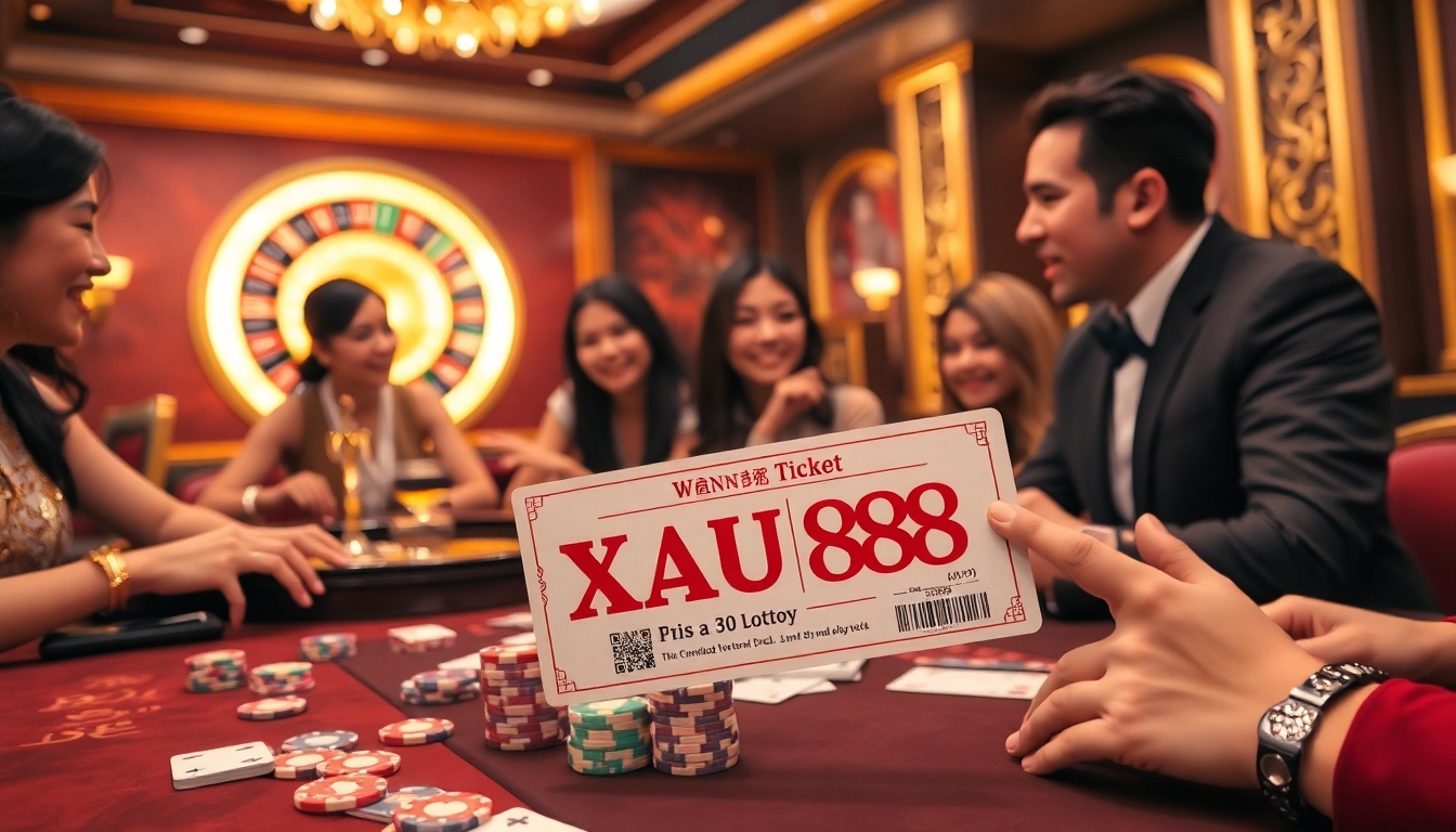 Experience the thrill of Xổ số AU88 winning moments at an elegant casino table.